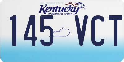 KY license plate 145VCT