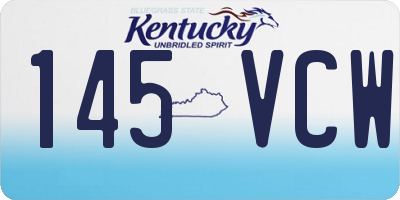 KY license plate 145VCW