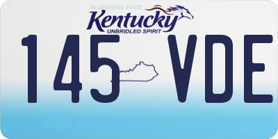 KY license plate 145VDE