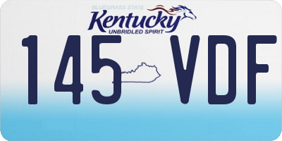 KY license plate 145VDF