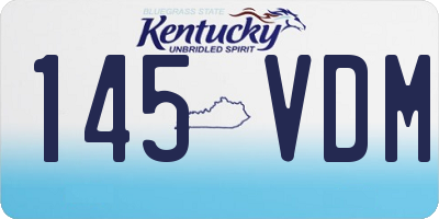 KY license plate 145VDM
