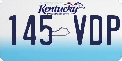 KY license plate 145VDP