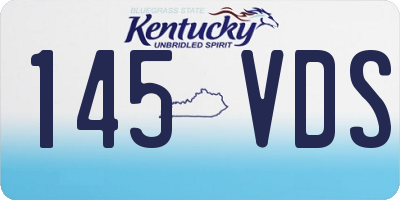 KY license plate 145VDS