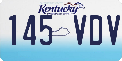 KY license plate 145VDV