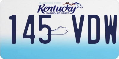 KY license plate 145VDW