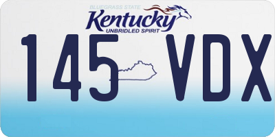 KY license plate 145VDX