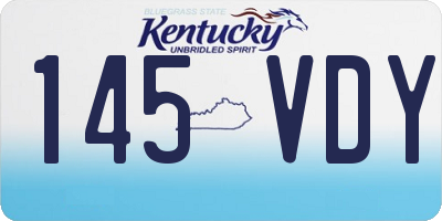 KY license plate 145VDY