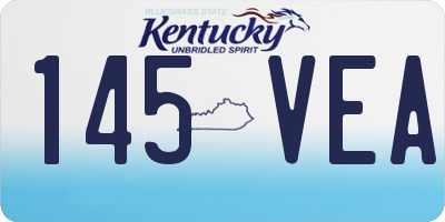 KY license plate 145VEA