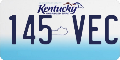 KY license plate 145VEC