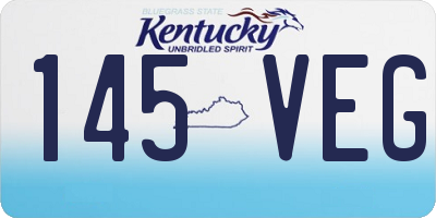 KY license plate 145VEG