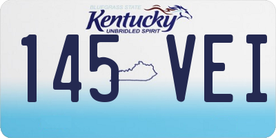 KY license plate 145VEI