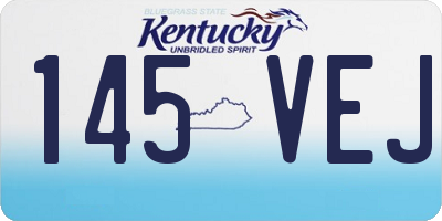 KY license plate 145VEJ