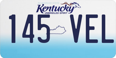 KY license plate 145VEL