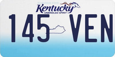 KY license plate 145VEN