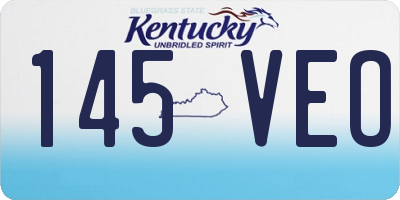 KY license plate 145VEO