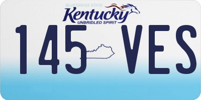 KY license plate 145VES