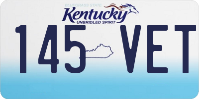 KY license plate 145VET