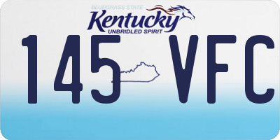 KY license plate 145VFC