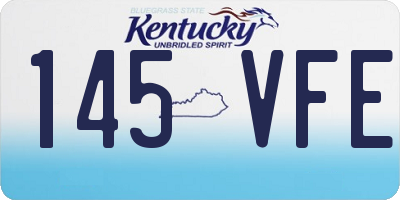 KY license plate 145VFE