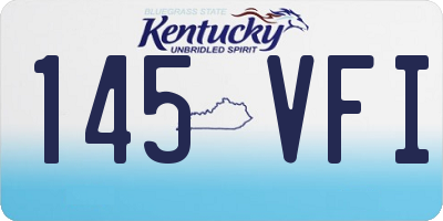 KY license plate 145VFI