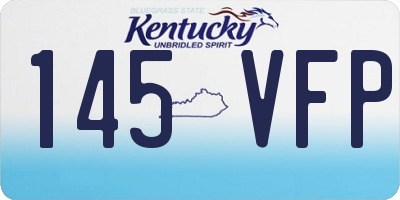 KY license plate 145VFP