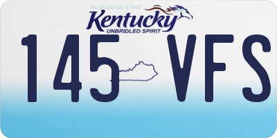KY license plate 145VFS