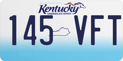 KY license plate 145VFT