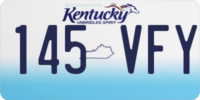 KY license plate 145VFY