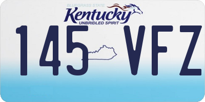 KY license plate 145VFZ
