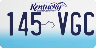 KY license plate 145VGC