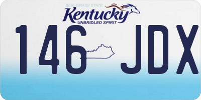 KY license plate 146JDX