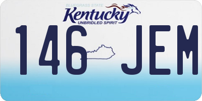 KY license plate 146JEM