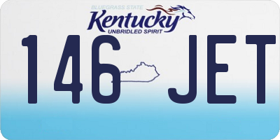 KY license plate 146JET