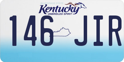 KY license plate 146JIR