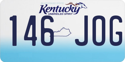 KY license plate 146JOG