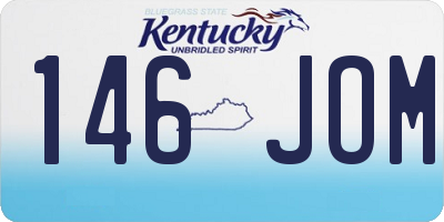 KY license plate 146JOM
