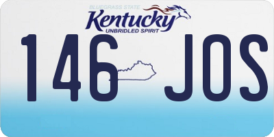 KY license plate 146JOS