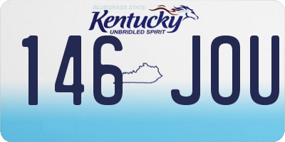 KY license plate 146JOU