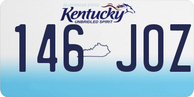 KY license plate 146JOZ