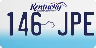 KY license plate 146JPE