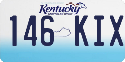 KY license plate 146KIX