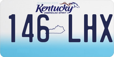 KY license plate 146LHX