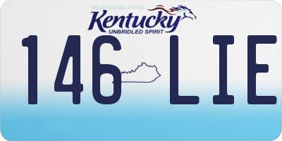 KY license plate 146LIE