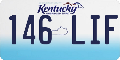KY license plate 146LIF