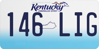KY license plate 146LIG