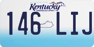 KY license plate 146LIJ