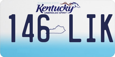 KY license plate 146LIK