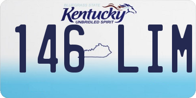 KY license plate 146LIM