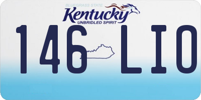 KY license plate 146LIO