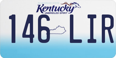 KY license plate 146LIR